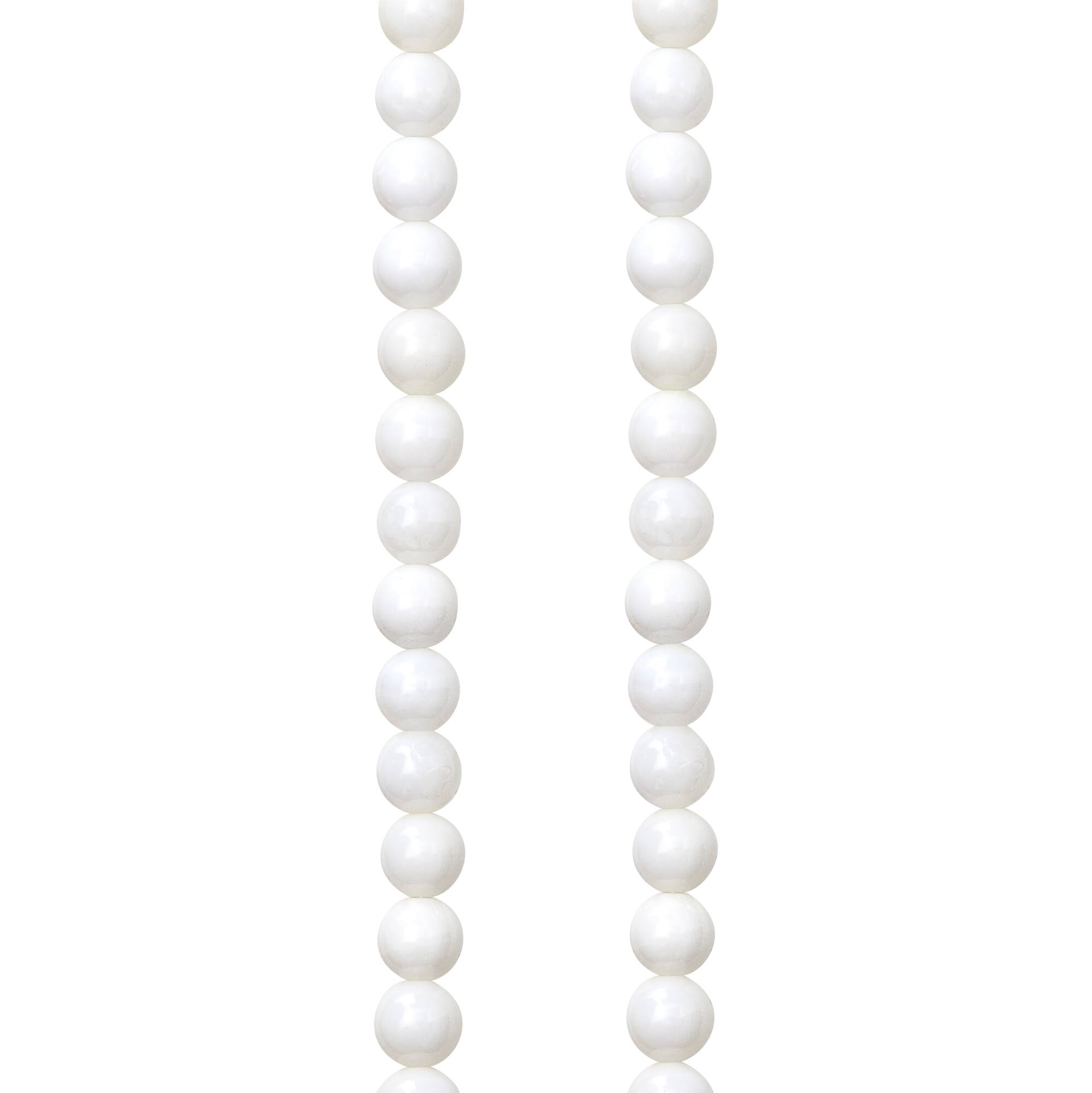 White Shell Round Beads, 6mm by Bead Landing™